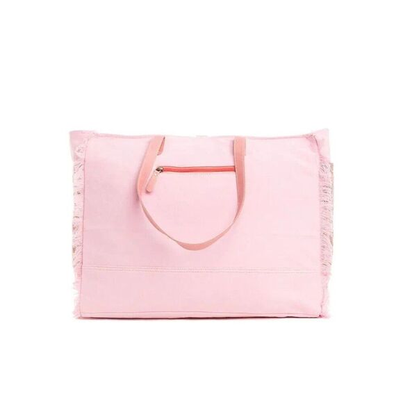 Myra Bag Handmade Yuma Weekender Bag Upcycled Canvas & Cowhide Leather - Picture 7 of 11